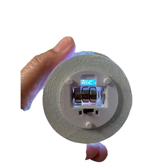 Handblown Glass Globe Ornament LED ChangingColor or Solid Light Flower NEW BATT - Picture 10 of 15